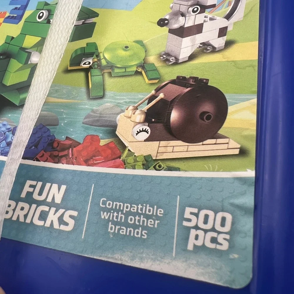 Happy Line Cubic Adventure 500 Piece Building Blocks Set Blue Bucket 640249 NEW